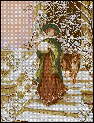 Высококачественный красивый милый Набор для вышивки крестом Зимняя прогулка