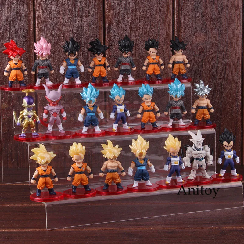 Аниме Dragon Ball Z Супер Saiyan Son Goku ультра инстинкт Гохан Вегета Vegetto синий Фриза Zamasu ПВХ Фигурки игрушки 21 шт./компл
