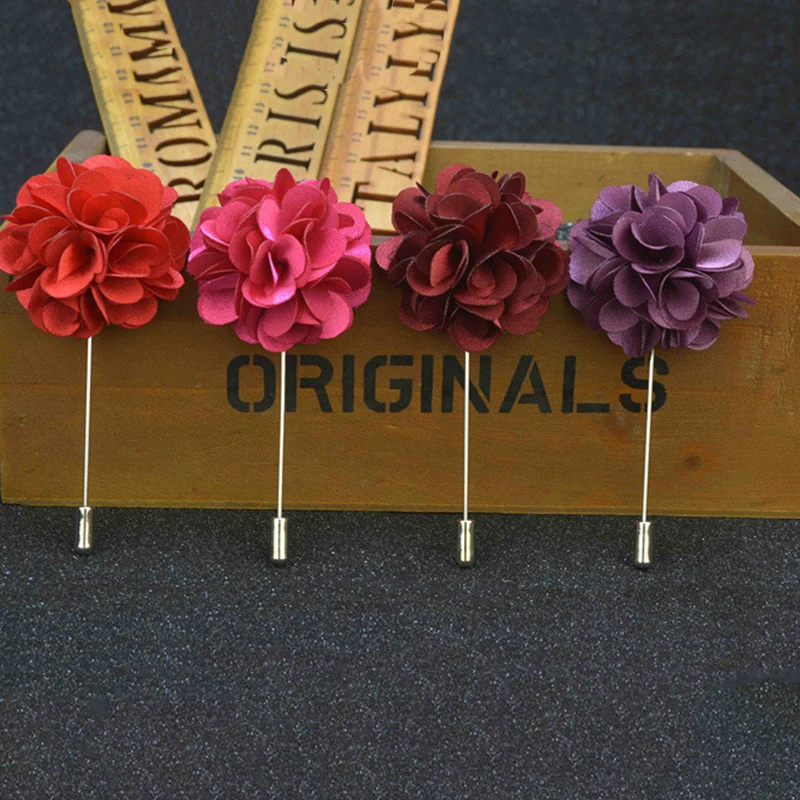 Мужская брошка Mdiger цветная с цветочным принтом и отложным воротником для костюма