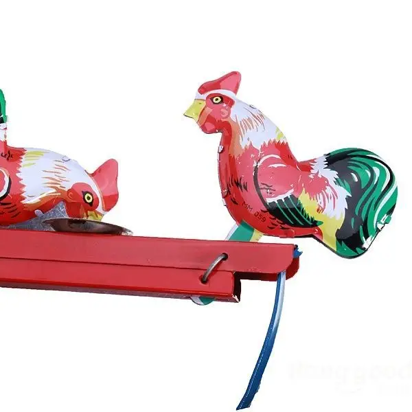 Hot Deal Vintage Toy Tin Rooster Peck Working Condition Antique | Игрушки и хобби