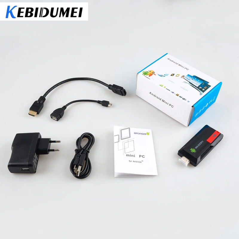 Kebidumei Bluetooth Smart ТВ коробка ТВ Беспроводной ключ WI-FI ТВ стикер для метаний в играх 2 ГБ 8 ГБ аудио конвертер MK809IV ЕС/США штекер для Android