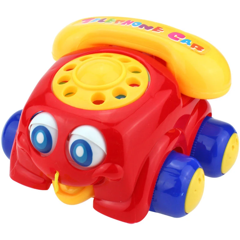Children's Phone Toy Pull Car Learn Crawl Baby Musical Toys For Children Infant 1-2 Years Old Phones | Игрушки и хобби