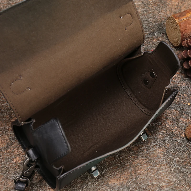 Маленькая сумка мессенджер из натуральной кожи в стиле ретро 2019|flap bag|leather shoulder