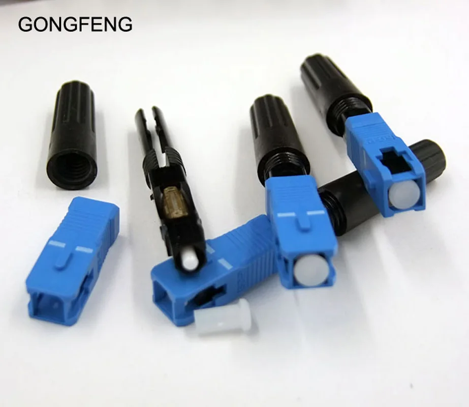 GONGFENG 100 шт. Новинка FTTH SC волоконно оптический Быстрый Соединитель сетевой уровень