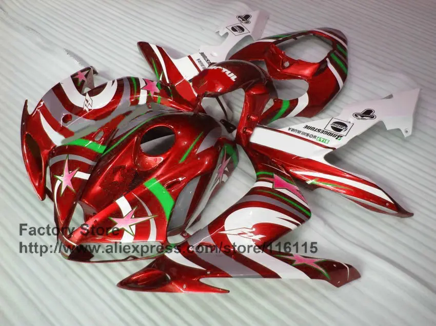 Комплект обтекателей MOTOMARTS для YAMAHA Обтекатели YZF R1 2004 2005 2006 yzf r1 04 05 06 MOTUL красный