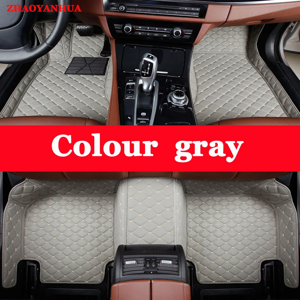 

ZHAOYANHUA Custom Special car floor mats for Kia Sportage Optima K5 Forte Cerato K3 Cadenza Soul leather Anti-slip carpet liner
