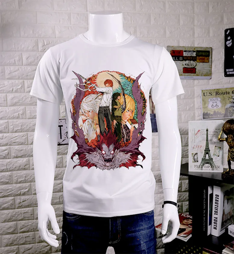 Футболка мужская с коротким рукавом и принтом Death Note|Мужские футболки| |