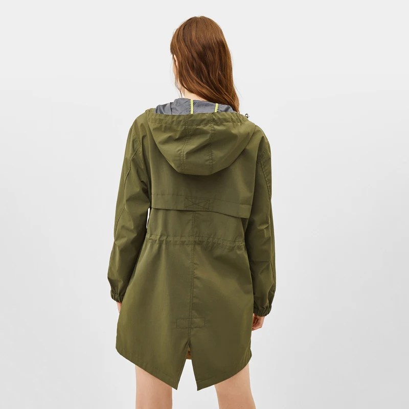 2019 Весна Осень Новые повседневные пальто ветровка средней длины Тренч женское