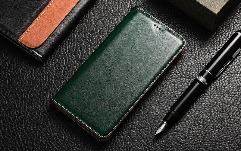 Чехол для телефона Crazy horse из натуральной кожи чехол для Xiaomi Mi 5 5c 5X 5S 6X8 9T CC9 CC9e Pro Plus SE A2 A1 с откидной подставкой