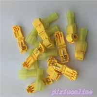 high quality 10pcs l11y yellow t type quick splice crimp terminal wire convenient connector for standard 4 wire line yaojing