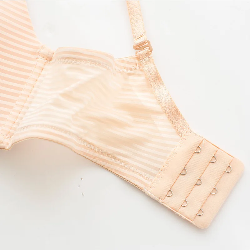 Roseheart Women Fashion Black Wireless Bra Sets One Piece Push Up Striped Cotton Panties Backless Sexy Lingerie Underwear B | Женская
