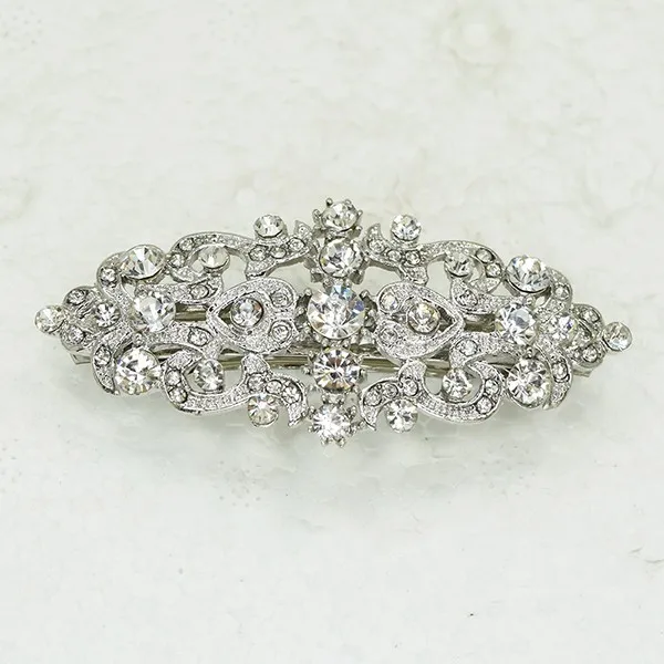 

Clear Rhinestone Hair Barrettes E054