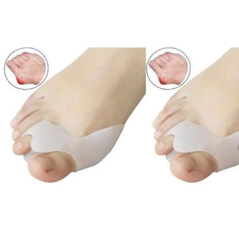 1Pair=2pcs Silicone Foot Care Gel Bunion Two Toe Straightener Hallux Valgus Separator Alignment Pain Set Tool | Красота и здоровье