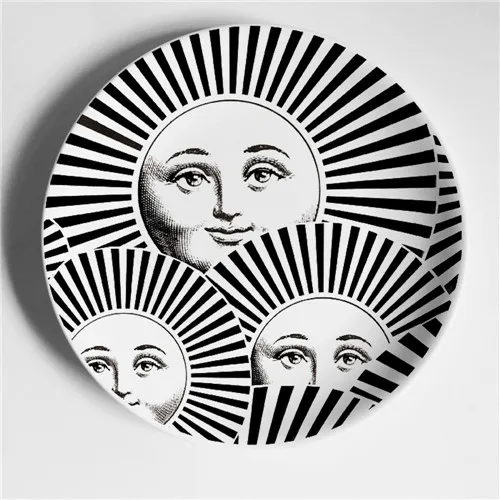 6/7/8 Дюймов Мода из Милана, Fornasetti таблички дома декоративная тарелка Декор на стену посуда арт фарфоровое блюдо украшение дома - Цвет: 18