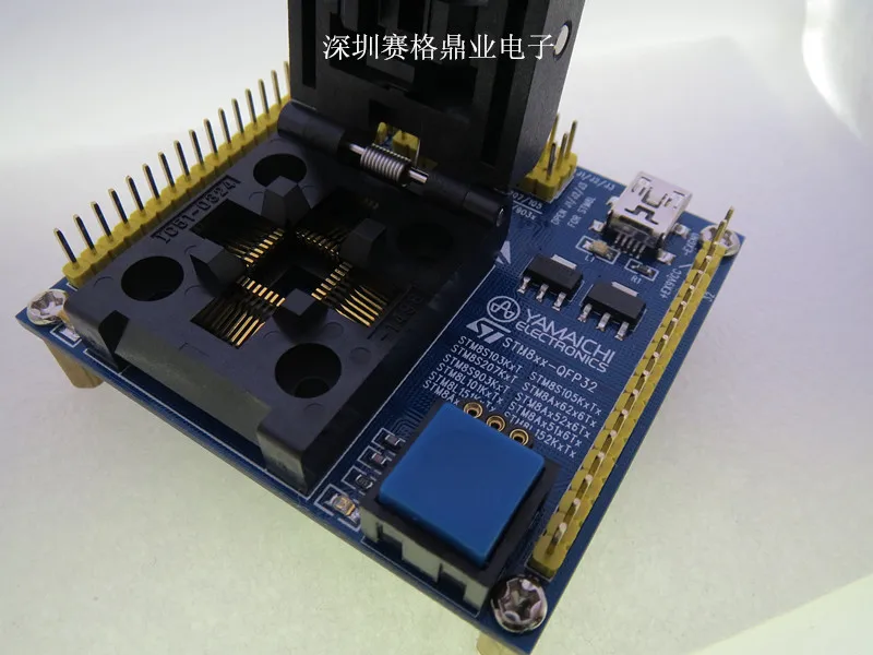Оригинальное тестовое сиденье ST IC STM8 STM8S103 STM8L горящая программа STM8A QFP32 гнездо