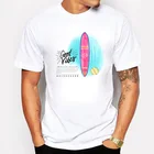 Забавная Новая модная футболка с принтом Good Rider, Мужская хлопковая футболка с принтом на заказ для серфинга и цветов, повседневная мужская футболка