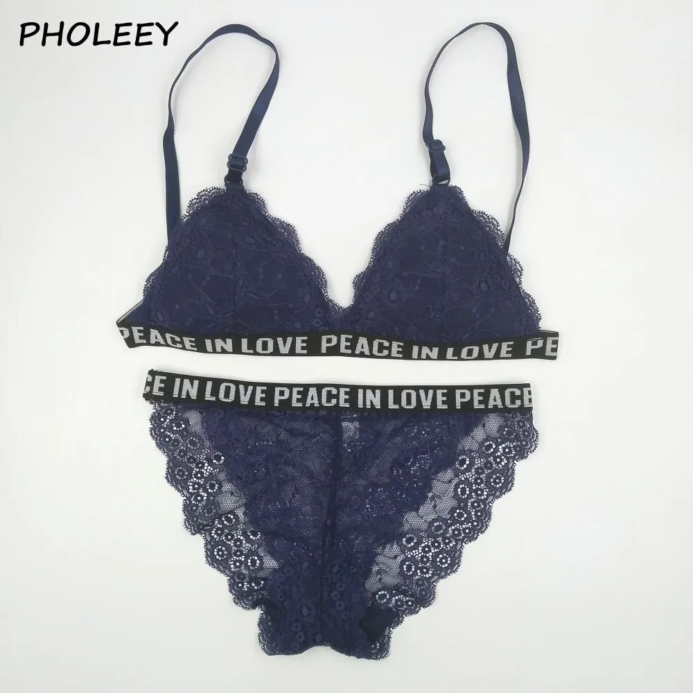 Pholeey новый рисунок сексуальное нижнее белье комплект с бюстгальтером