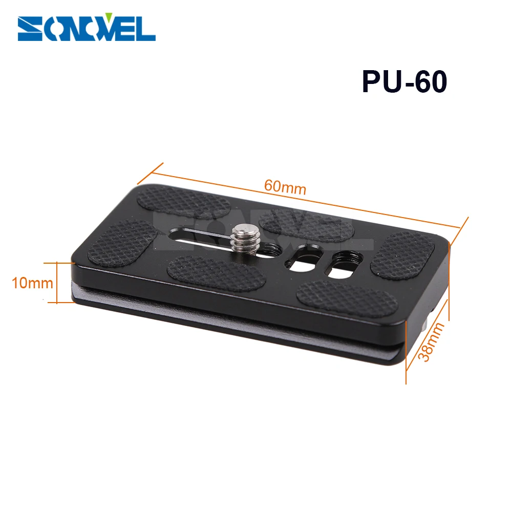 БЫСТРОРАЗЪЕМНАЯ пластина PU40 PU50 PU60 PU70 с винтовым креплением 1/4 &quotдля монопода Arca