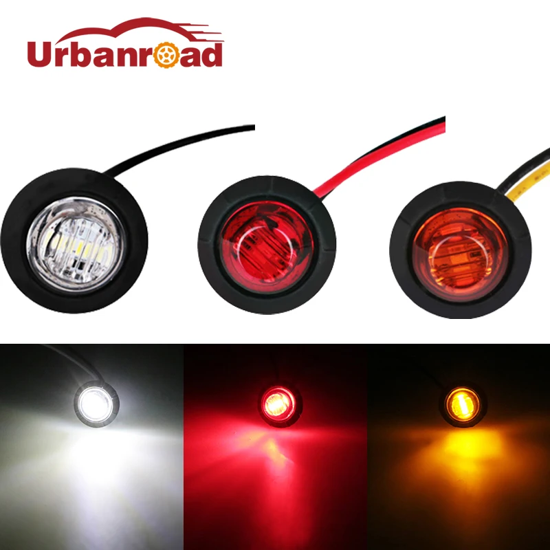 Urbanroad 2 шт 12В прицеп светодиодные боковые габаритные фонари для грузовых