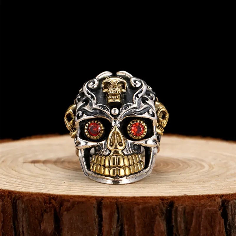 Мужское кольцо в виде черепа из серебра 925 пробы 26 г|skull rings for men|skull ringring |