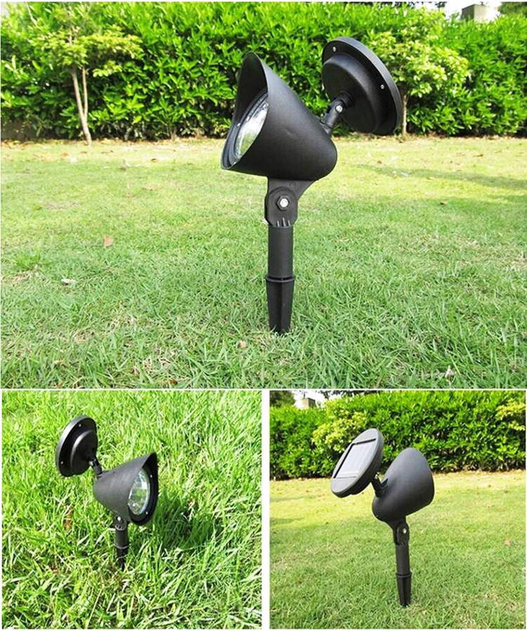 Новый 4 светодиодный солнечный светильник энергия Открытый сад ночные