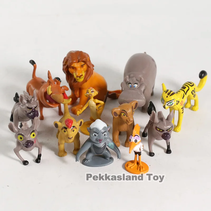 12 шт. в упаковке футболки с рисунками льва гвардии King Kion Симба ПВХ Фигурки Bunga Beshte