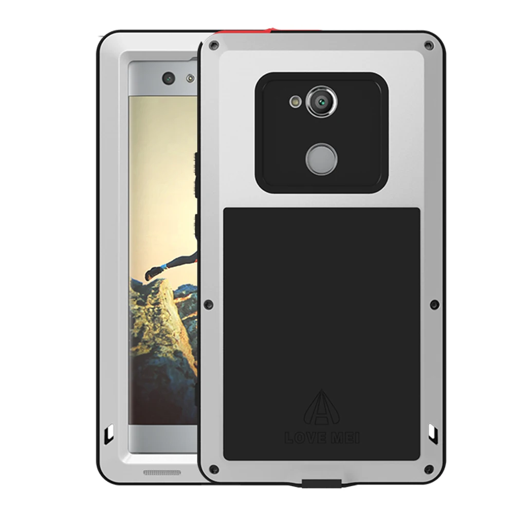 Love Mei for SONY Xperia XA2 Dual Ultra Case Armor Shockproof Waterproof Metal Cover Tempered Glass | Мобильные телефоны и