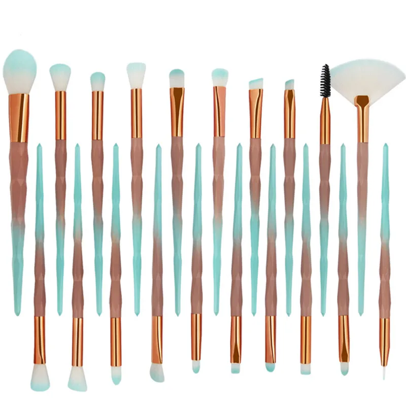 20Pcs Makeup Brush Sets Professional Powder Foundation Face Blush Eyeshadow Highlight Eyelashes Lip Full Base Cosmetics Brushes | Красота и