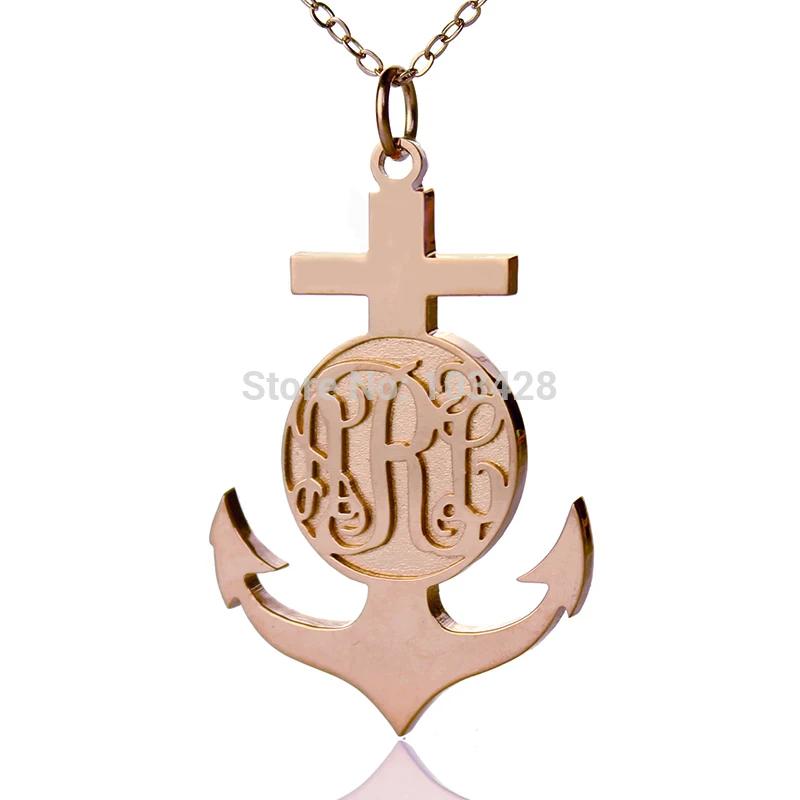 AILIN ожерелье из розового золота с выгравированным именем|charms pink|charms fishnecklace rock |