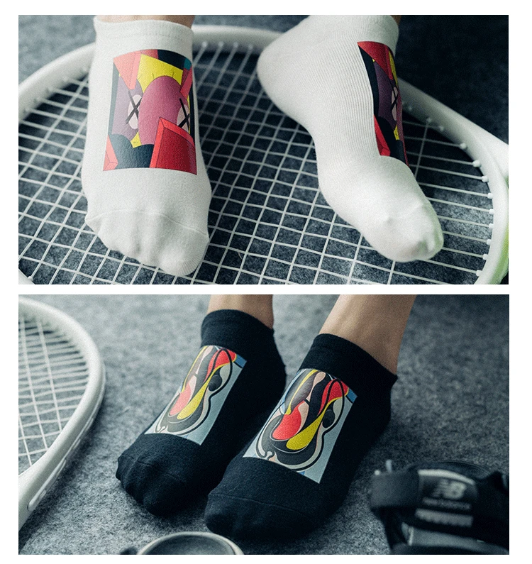 Милые короткие носки с героями мультфильмов Харадзюку женские модные милые короткие Носки с рисунком хипстерские забавные носки для домашних животных