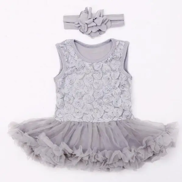 Для новорожденных торжественные платья Платье для маленьких девочек без рукавов