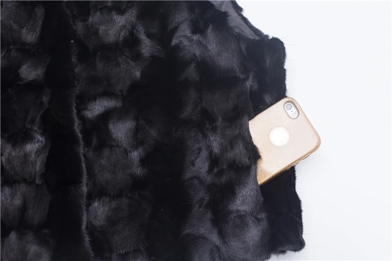 

Genuine Mink Fur Vest 2018 New Women Solid Women's Real Fur Long Vest Gilet Natural Mink Fur Waistcoat Plus Size