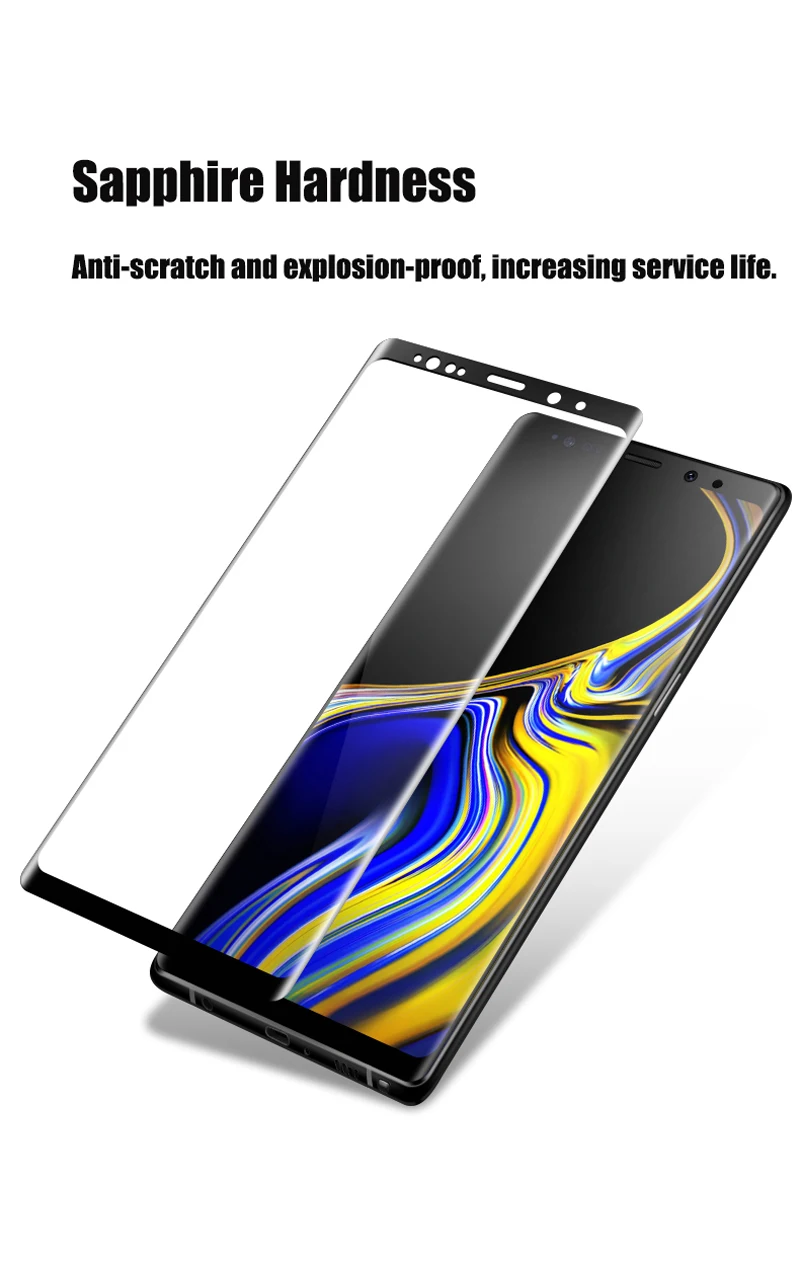 6D полностью наклеиваемая поверхность Экран протектор для samsung S8 S9 плюс полный клей для Galaxy Note 8 S7 край накладка из закаленного стекла Note 9