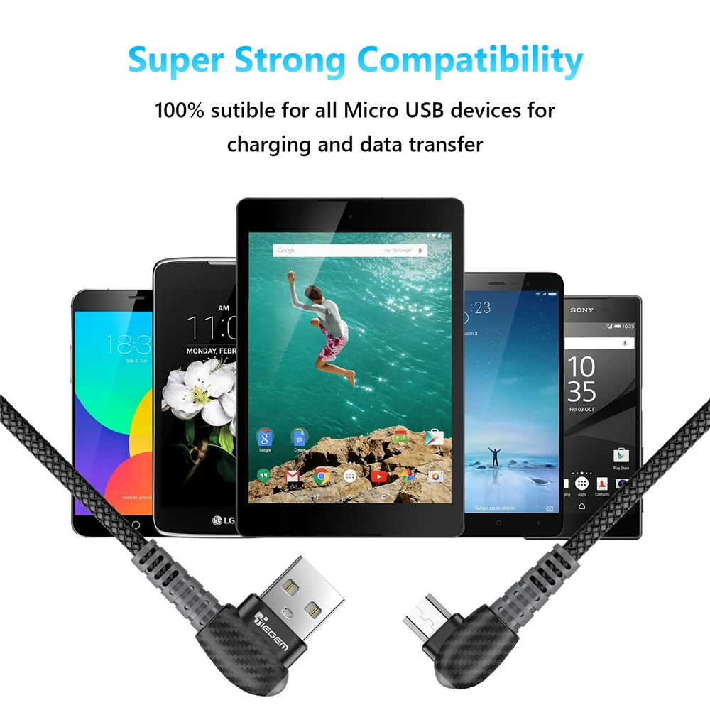Кабель Micro USB TIEGEM 2 А кабель для быстрой зарядки и синхронизации данных Samsung Galaxy C5 1