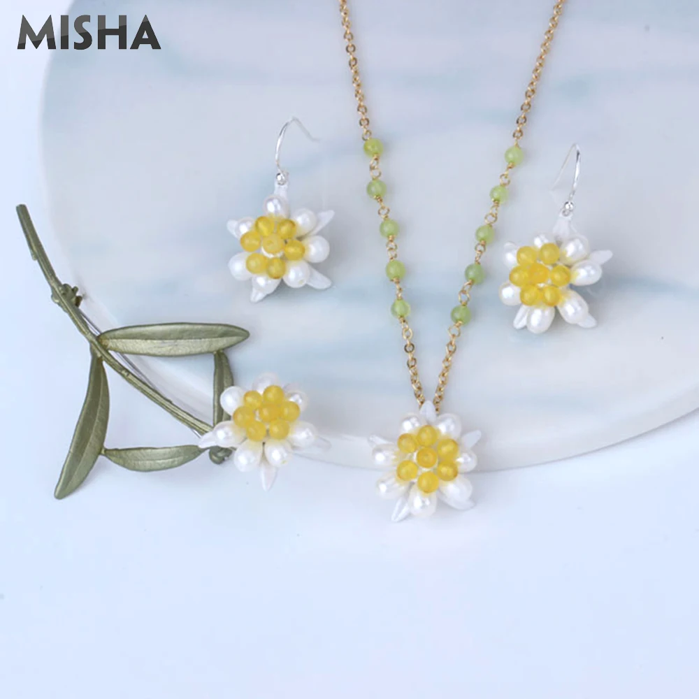 Миша романтический подарок Ювелирные наборы ожерелье серьги для женщин Дамы