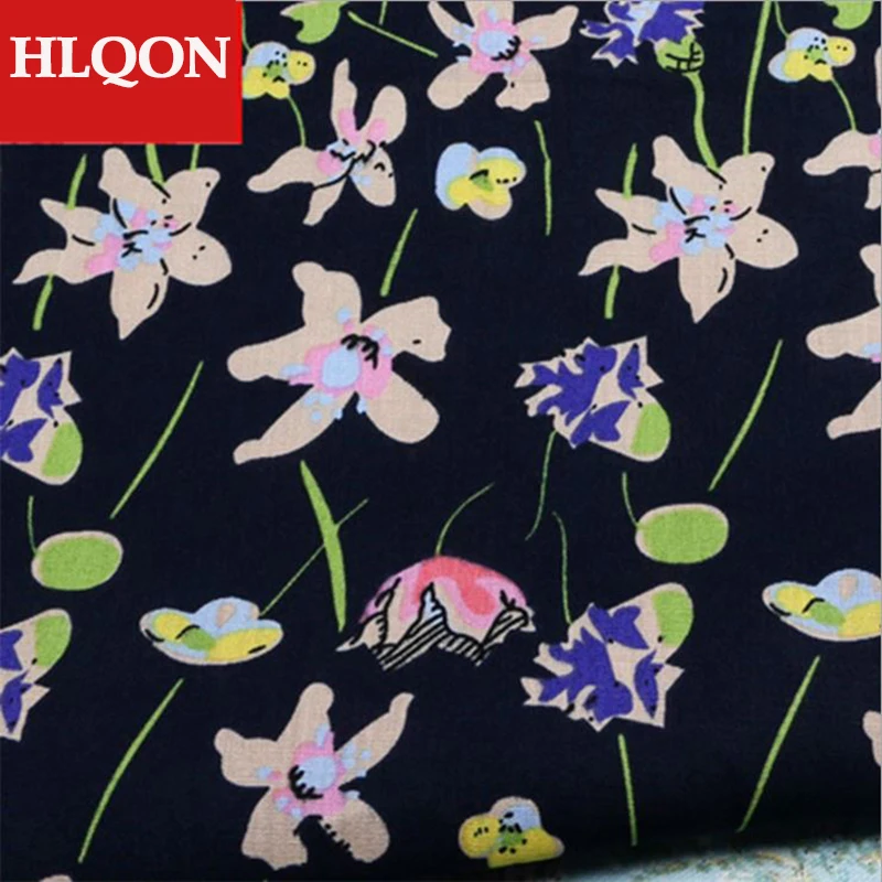 HLQON Big deal! 100%cotton print fabric lining silk soft cotton tissue for fashion dress bed sheet home decor patchwork | Дом и сад