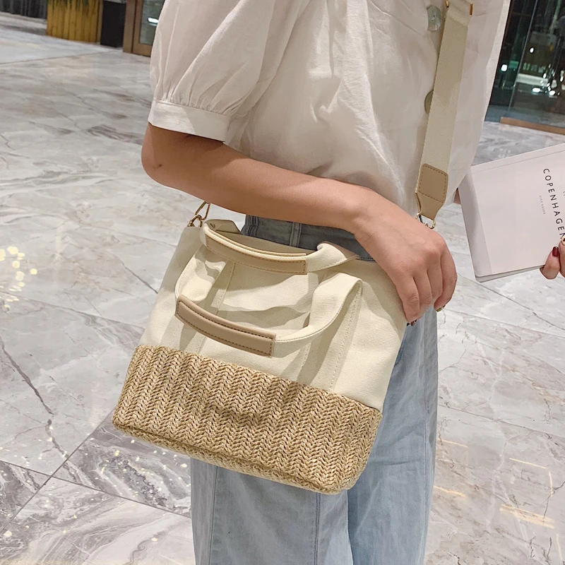 Повседневная Холщовая Сумка на плечо женская сумка с верхними ручками