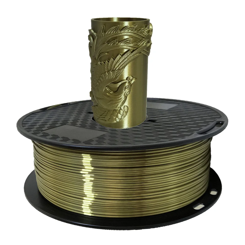 Silk Bronze США, Испания, Китай, склад, 1,75 мм, 1 кг, шелк, металл, как PLA нить для FDM 3d принтера, расходные материалы, ручка, материал, материалы для печати - Цвет: Silk Bronze