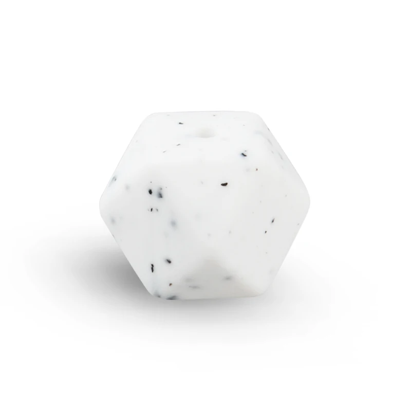 G-Black Speckles Keep& Grow 14 мм 10 штук силиконовые шестигранные шарики пищевой силиконовый для детей для прорезывания зубов бусины жевательная соска цепи Детские трофеи - Цвет: G-Black Speckles
