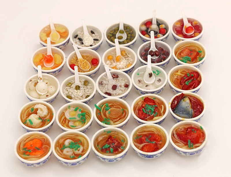 

G05-X5050 children baby gift Toy 1:12 Dollhouse mini Furniture Miniature rement Dessert fruit noodles food 1pcs