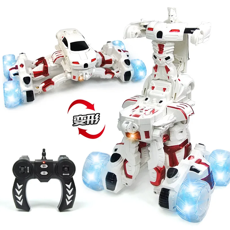Red RC автомобиль преобразование электрической энергии роботы деформация автомобиля дистанционного Управление трюк роботы Перезаряжаемые спортивный автомобиль игрушки для детей - Цвет: Red