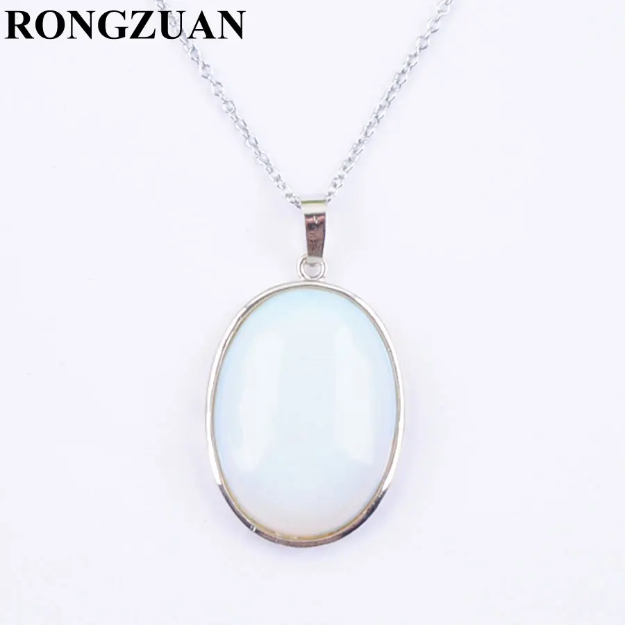 Овальный камень RONGZUAN из натурального опала овальная чакра рейки цепочка с
