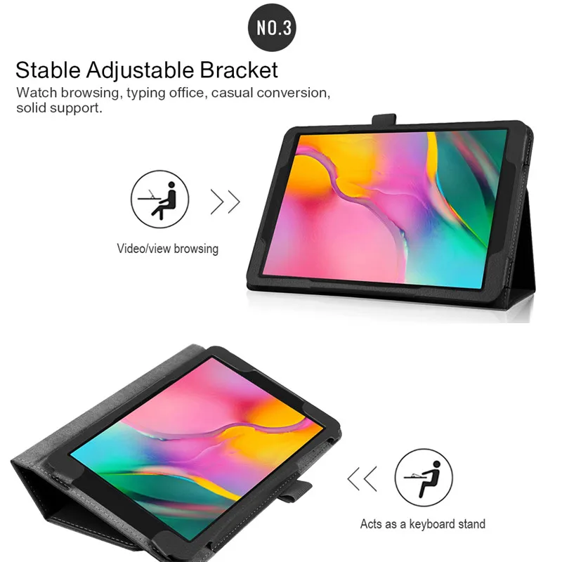 Чехол-подставка с рисунком личи для Samsung Galaxy Tab A 10 1 2019 SM-T510 T515 вращающийся на 360