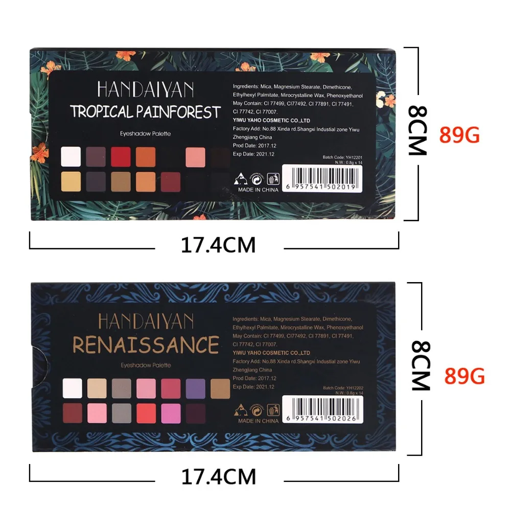 14 цветов Тени для век макияж жемчужные Металлические тени Палитра Professional Matte Shimmer