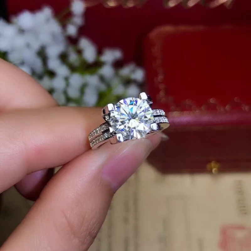 Модный дизайн moissanite из серебра 925 пробы сильный цвет огня алмаз высокая твердость