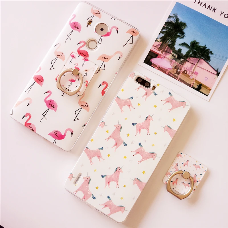 For Huawei mate 8 Case Cover Flamingo original TPU for huawei p8 lite honor 6x 6 phone cases silicone unicom 100% |