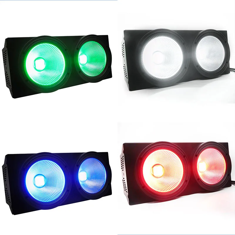 2 глаза 2x100 Вт светодиодный Блиндер 200 Вт COB Par RGBW+ UV 6в1 DMX сценическое освещение аудитории DJ оборудование для дискотеки