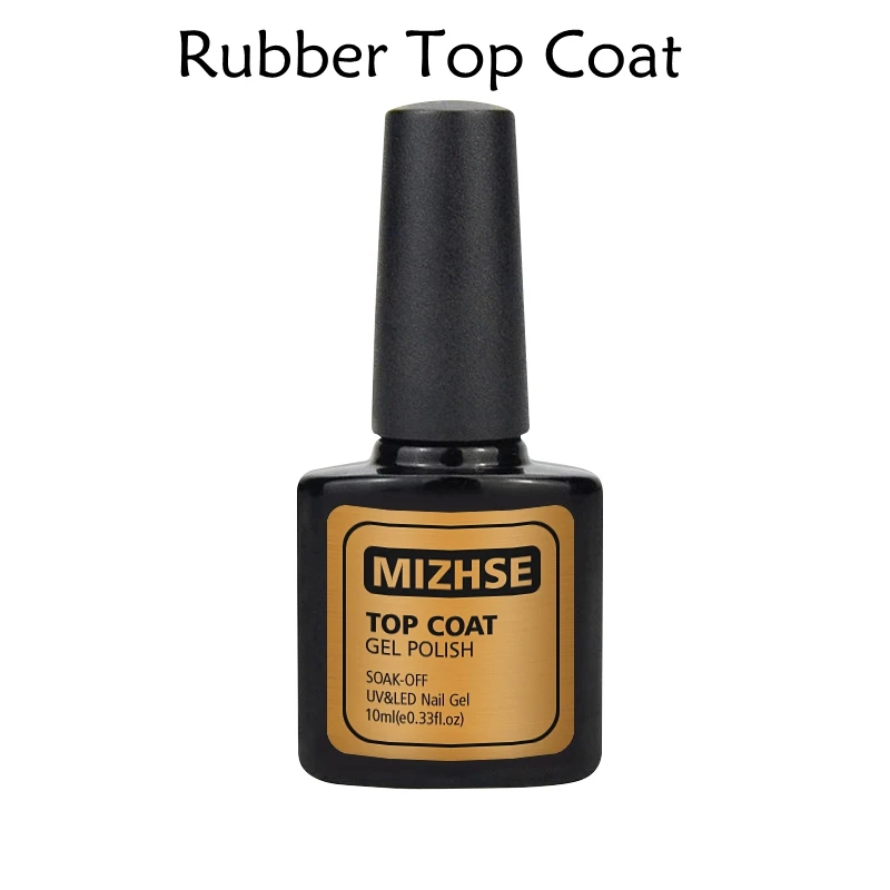 Rubber Top Coat MIZHSE закаленное не протирающее верхнее покрытие длительное время Роскошная поверхность стеклянная яркая Базовое покрытие грунтовка Матовый верхний резиновый Гель-лак - Цвет: Rubber Top Coat