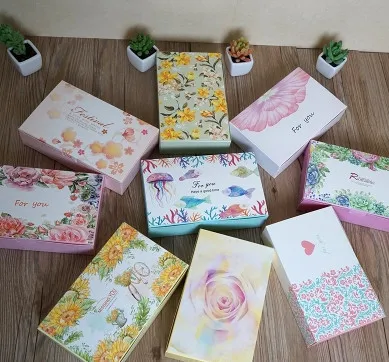 200 шт./лот Рождественская коробка для печенья имбиря гофрированного торта