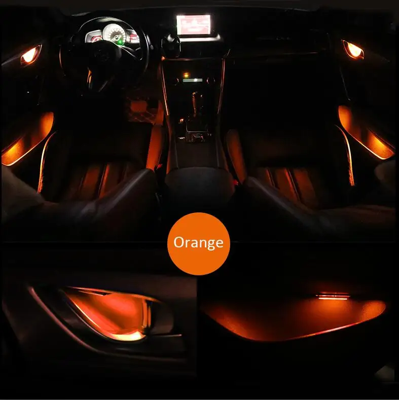4pc stickers on cars interior inside door handle atmosphere lamp for fiat Sedici Seicento Stilo DOBLO DUCATO Ulysse